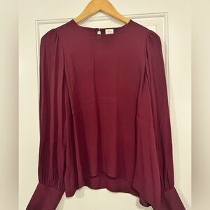 Wilfred blouse. Size large. Burgundy.